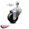 Service Caster 3.5 Inch Soft Rubber Wheel Swivel 12mm Threaded Stem Caster SCC-TS20S3514-SRS-M1215 - alternate 2